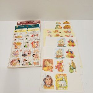 Vintage Mix Lot Redi-Stix Children Stickers Bible Religious Giving Thanks Fall